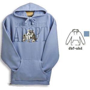 Dogs Best Friend UNISEX Slate Blue NEW Hoodie SM or LG or XL by Comfort Colors